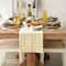 Yellow and White Checkers Table Runner 14" x 108"